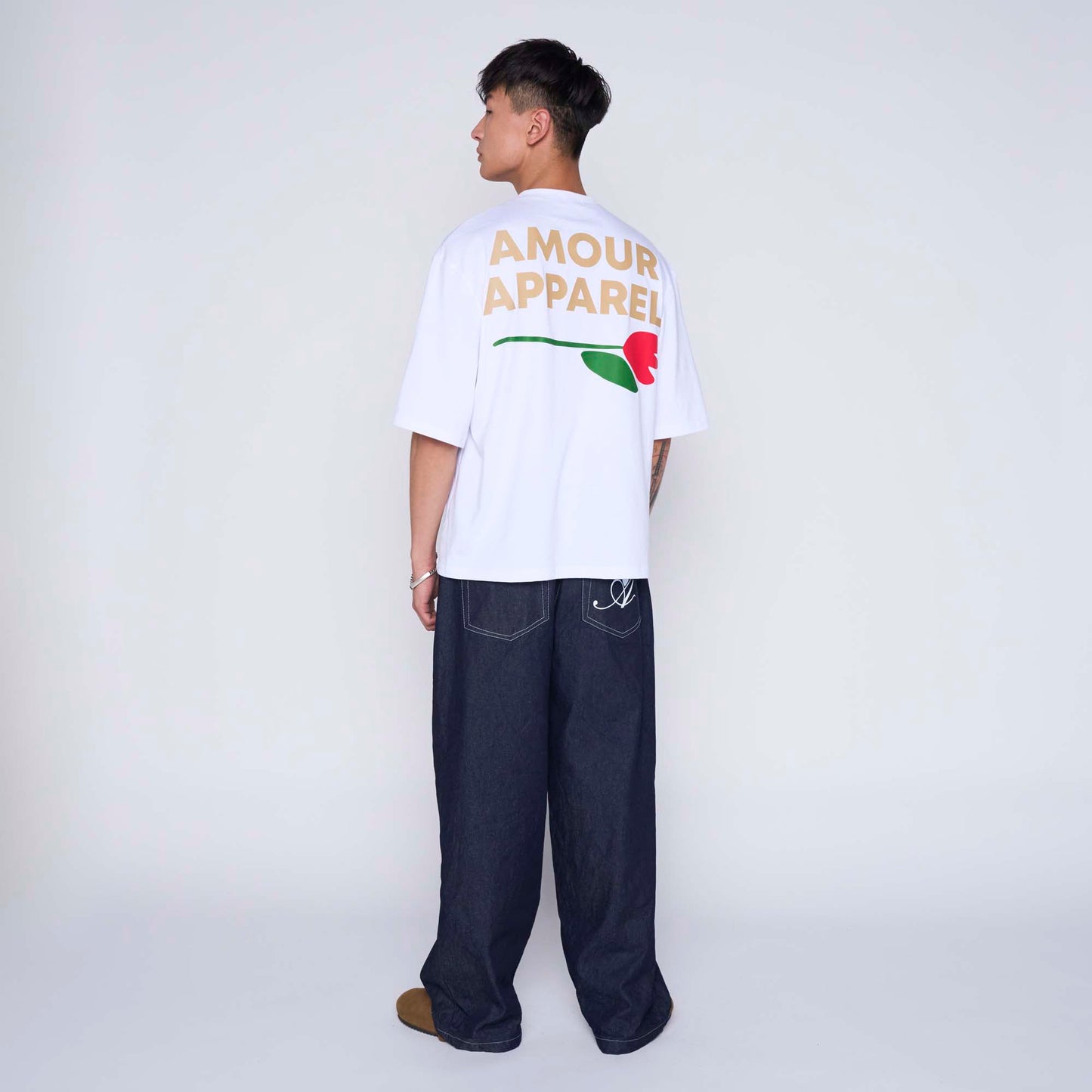 T-Shirt Boxy Rose White
