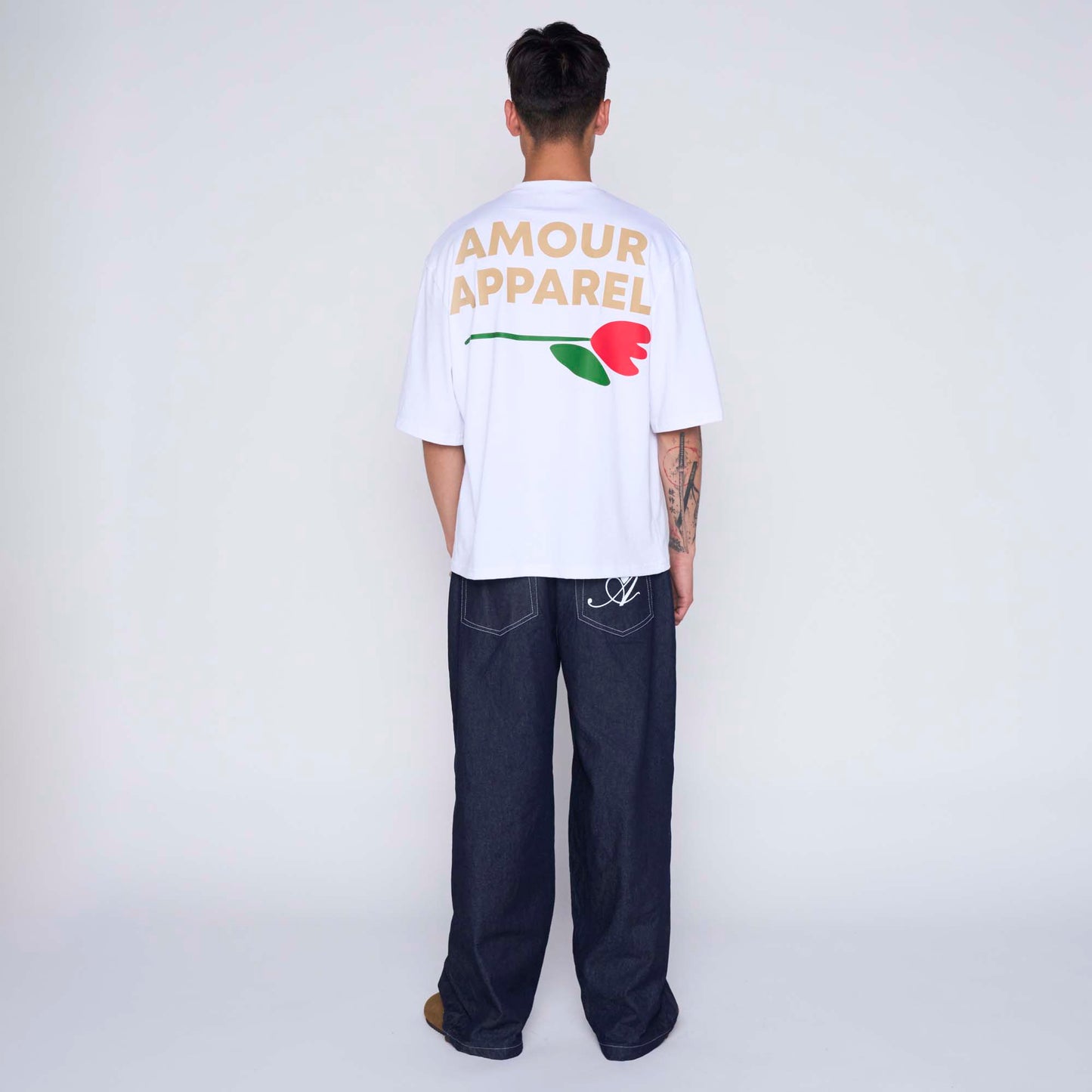 T-Shirt Boxy Rose White